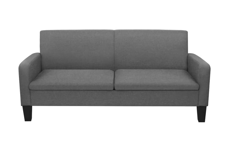 3-sitssoffa 180x65x76 cm mörkgrå - Grå - 3 sits soffa