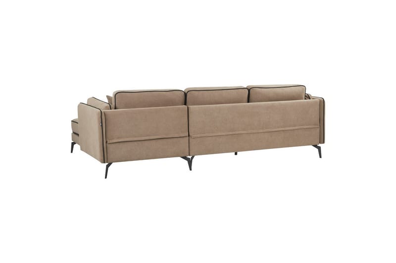 3-sitssoffa Altan Brun, Svart, Vänstervänd - Beige - Möbler - Soffa - Divansoffa & schäslongsoffa - 3 sits soffa med divan