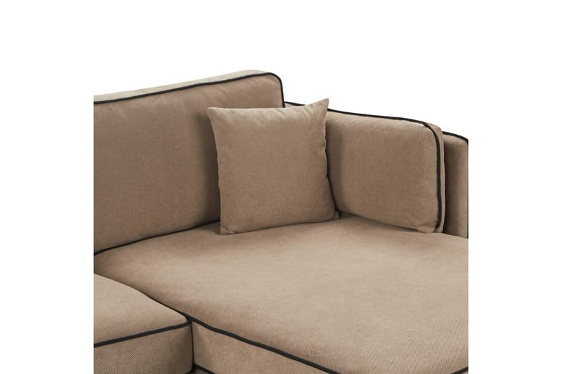3-sitssoffa Altan Brun, Svart, Vänstervänd - Beige - Möbler - Soffa - Divansoffa & schäslongsoffa - 3 sits soffa med divan