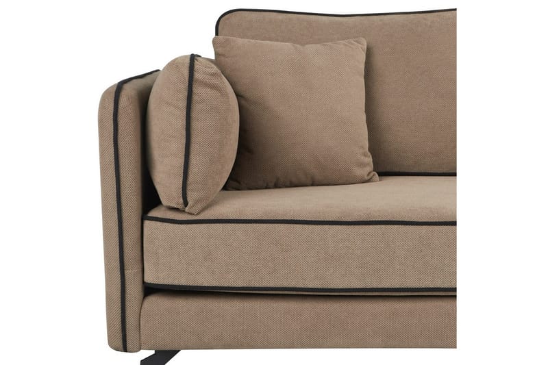 3-sitssoffa Altan Brun, Svart, Vänstervänd - Beige - Möbler - Soffa - Divansoffa & schäslongsoffa - 3 sits soffa med divan