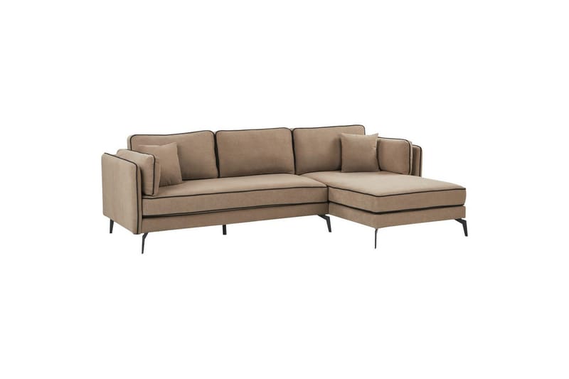 3-sitssoffa Altan Brun, Svart, Vänstervänd - Beige - Möbler - Soffa - Divansoffa & schäslongsoffa - 3 sits soffa med divan