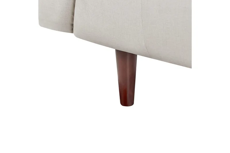 3-sitssoffa Byske Beige, mörkt trä - Beige, mörkt trä - Möbler - Soffa - 3 sits soffa