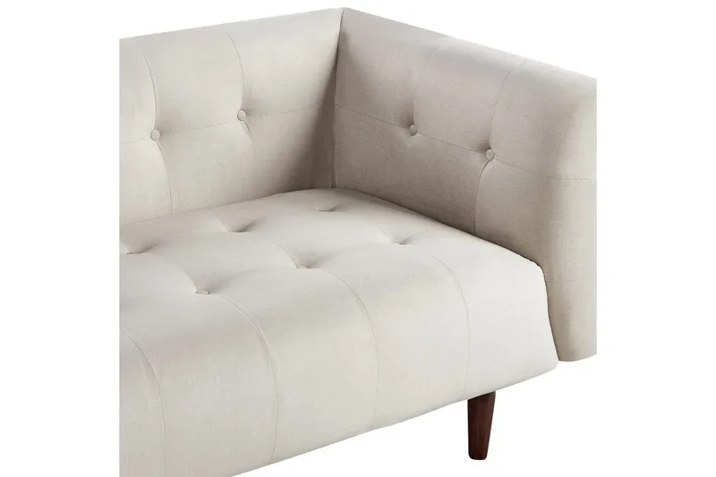 3-sitssoffa Byske Beige, mörkt trä - Beige, mörkt trä - Möbler - Soffa - 3 sits soffa