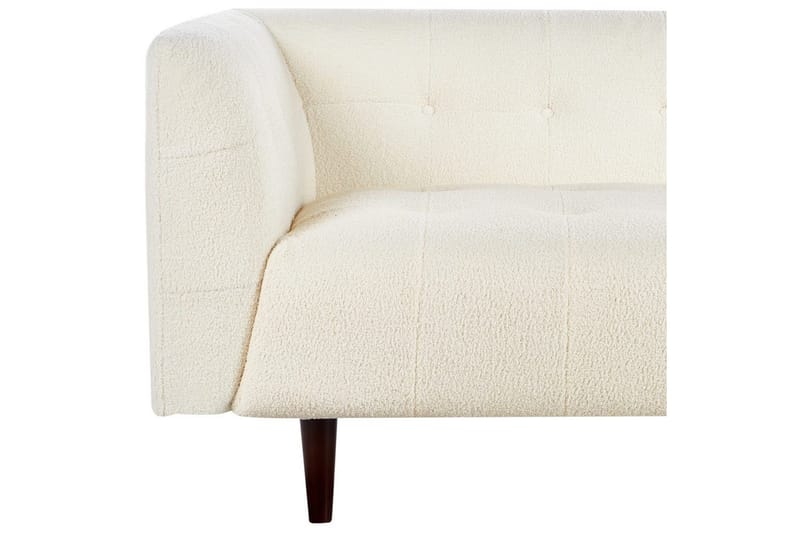 3-sitssoffa Byske Vitt, mörkt trä - Vit - Möbler - Soffa - 3 sits soffa