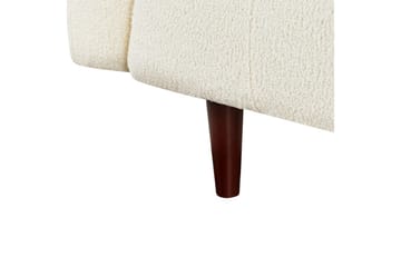 3-sitssoffa Byske Vitt, mörkt trä - Vit - Möbler - Soffa - 3 sits soffa