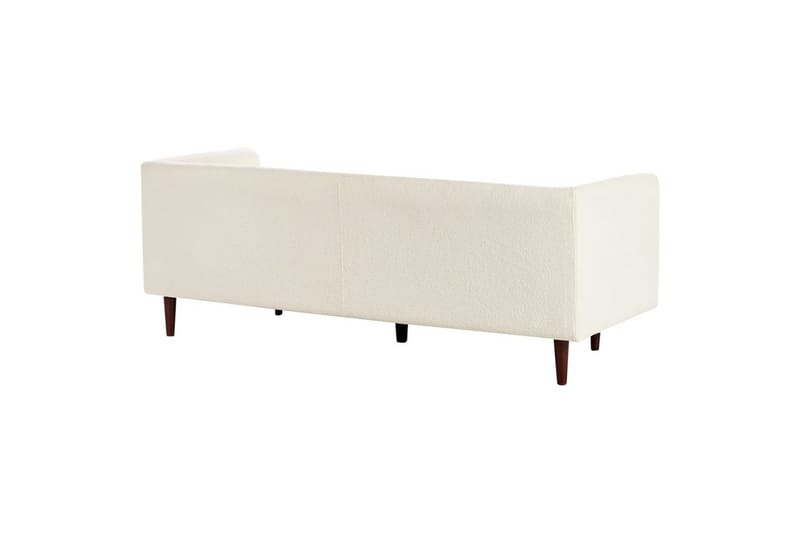 3-sitssoffa Byske Vitt, mörkt trä - Vit - Möbler - Soffa - 3 sits soffa