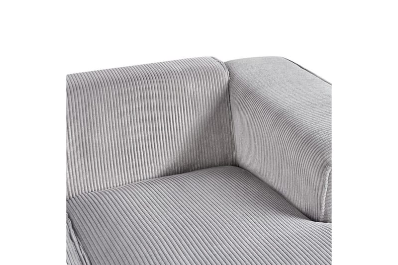 3-sitssoffa Dolva Grå, svart, Vänstervänd - Grå - Möbler - Soffa - Divansoffa & schäslongsoffa - 3 sits soffa med divan