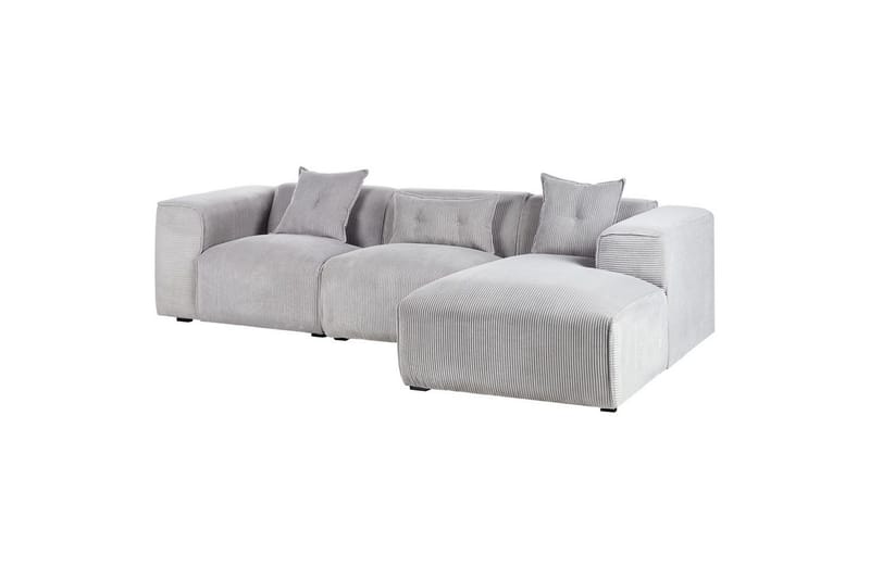 3-sitssoffa Dolva Grå, svart, Vänstervänd - Grå - Möbler - Soffa - Divansoffa & schäslongsoffa - 3 sits soffa med divan