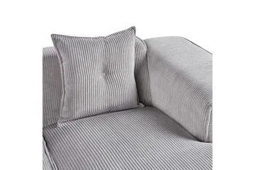 3-sitssoffa Dolva Grå, svart, Vänstervänd - Grå - Möbler - Soffa - Divansoffa & schäslongsoffa - 3 sits soffa med divan