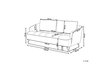 3-sitssoffa Hobro Röd, Svart - Rosa - Möbler - Soffa - 3 sits soffa