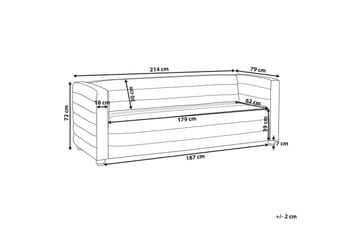 3-sitssoffa Hofn Beige, svart - Beige, svart - Möbler - Soffa - 3 sits soffa