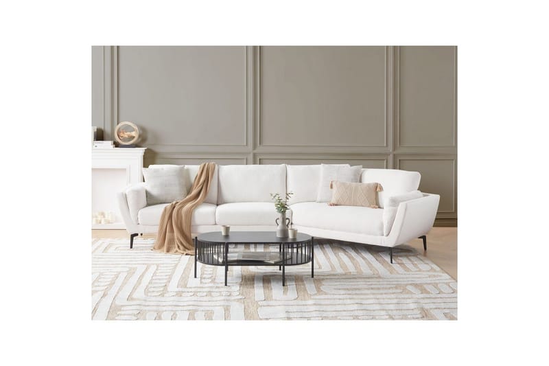 3-sitssoffa Kansseli Vit, Svart - Vit, Svart - Möbler - Soffa - 3 sits soffa