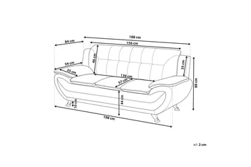 3-sitssoffa Leira - Möbler - Soffa - Skinnsoffa
