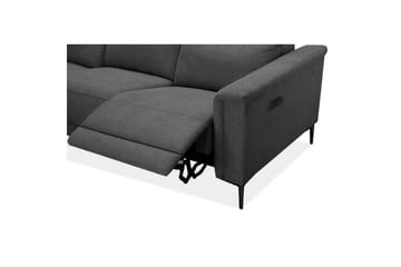 3-sitssoffa Lund Antracit, Belfast tyg, Elektrisk vilstol - Antracit, Belfast tyg, Elektrisk vilstol - Möbler - Soffa - Biosoffa & reclinersoffa