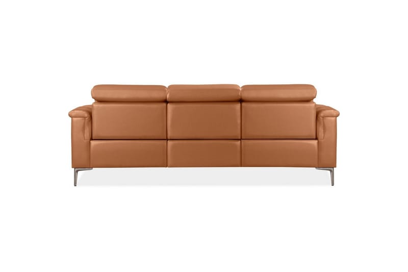 3-sitssoffa Lund Cognac, Läder/PU, Elektrisk vilstol - Cognac, Läder/PU, Elektrisk vilstol - Möbler - Soffa - Biosoffa & reclinersoffa