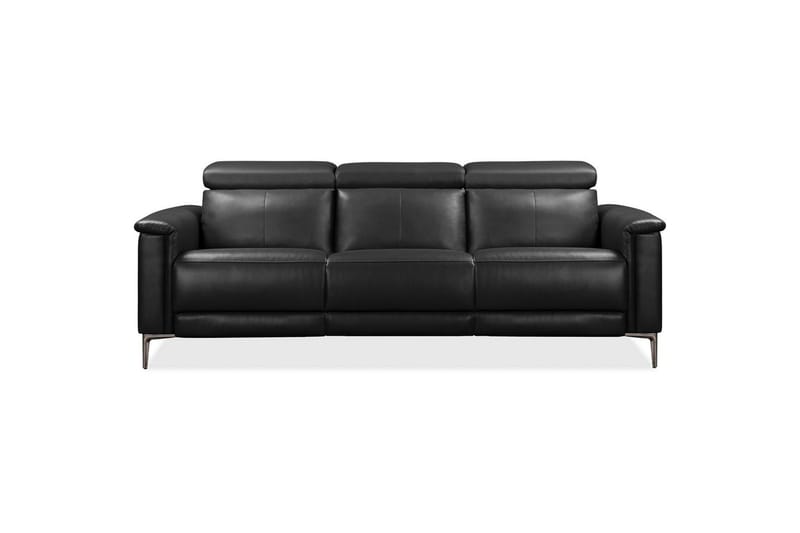 3-sitssoffa Lund Grå, Läder/PU, Elektrisk vilstol - Grå, Läder/PU, Elektrisk vilstol - Möbler - Soffa - Biosoffa & reclinersoffa