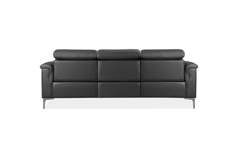 3-sitssoffa Lund Grå, PU, Manuell vilstol - Grå, PU, Manuell vilstol - Möbler - Soffa - Biosoffa & reclinersoffa