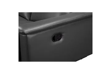 3-sitssoffa Lund Grå, PU, Manuell vilstol - Grå, PU, Manuell vilstol - Möbler - Soffa - Biosoffa & reclinersoffa