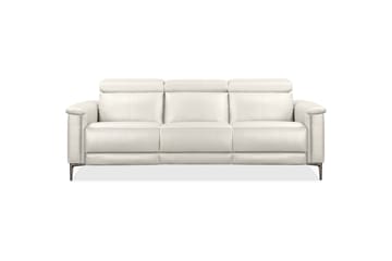 3-sitssoffa Lund Kräm, Läder/PU, Elektrisk vilstol - Kräm, Läder/PU, Elektrisk vilstol - Möbler - Soffa - Biosoffa & reclinersoffa