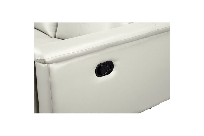 3-sitssoffa Lund Kräm, PU, Manuell vilstol - Kräm, PU, Manuell vilstol - Möbler - Soffa - Biosoffa & reclinersoffa