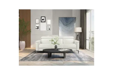 3-sitssoffa Lund Kräm, PU, Manuell vilstol - Kräm, PU, Manuell vilstol - Möbler - Soffa - Biosoffa & reclinersoffa