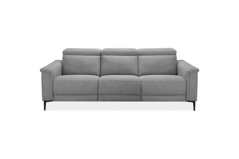 3-sitssoffa Lund Ljusgrå, Belfast tyg, Elektrisk vilstol - Ljusgrå, Belfast tyg, Elektrisk vilstol - Möbler - Soffa - Biosoffa & reclinersoffa