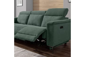 3-sitssoffa Lund Mörkgrön, Belfast tyg, Elektrisk vilstol - Mörkgrön, Belfast tyg, Elektrisk vilstol - Möbler - Soffa - Biosoffa & reclinersoffa