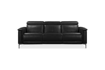 3-sitssoffa Lund Svart, PU, Elektrisk vilstol - Svart, PU, Elektrisk vilstol - Möbler - Soffa - Biosoffa & reclinersoffa