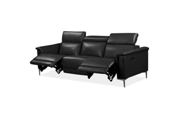 3-sitssoffa Lund Svart, PU, Elektrisk vilstol - Svart, PU, Elektrisk vilstol - Möbler - Soffa - Biosoffa & reclinersoffa