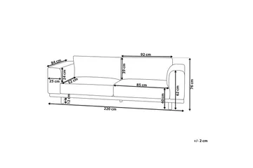 3-sitssoffa Nivala Röd - Röd - Möbler - Soffa - 3 sits soffa
