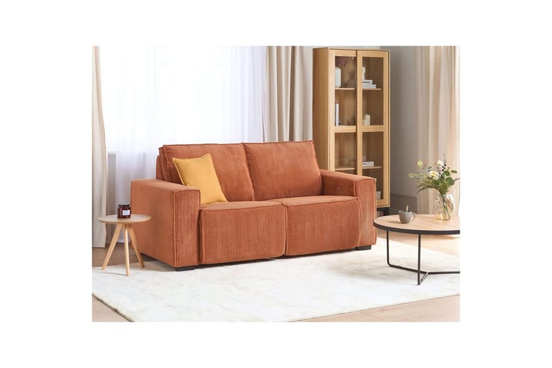 3-sitssoffa Nukari Orange, Svart - Orange - Möbler - Soffa - Biosoffa & reclinersoffa