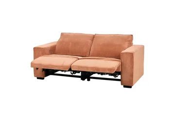 3-sitssoffa Nukari Orange, Svart - Orange - Möbler - Soffa - Biosoffa & reclinersoffa