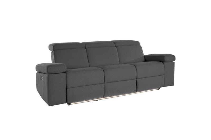 3-sitssoffa Rayland Antracit, Sunday tyg, Elektrisk vilstol - Antracit, Sunday tyg, Elektrisk vilstol - Möbler - Soffa - Biosoffa & reclinersoffa