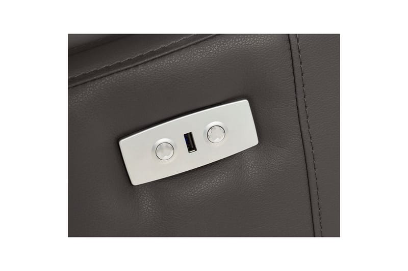 3-sitssoffa Rayland Brun, PU, Elektrisk vilstol - Brun, PU, Elektrisk vilstol - Möbler - Soffa - Biosoffa & reclinersoffa