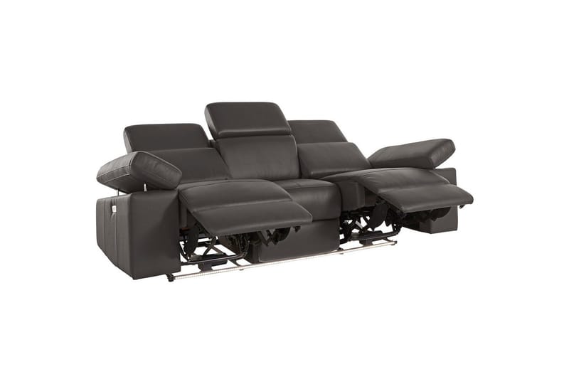 3-sitssoffa Rayland Brun, PU, Elektrisk vilstol - Brun, PU, Elektrisk vilstol - Möbler - Soffa - Biosoffa & reclinersoffa