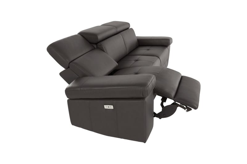 3-sitssoffa Rayland Brun, PU, Elektrisk vilstol - Brun, PU, Elektrisk vilstol - Möbler - Soffa - Biosoffa & reclinersoffa