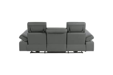 3-sitssoffa Rayland Grå, Läder/PU, Elektrisk vilstol - Grå, Läder/PU, Elektrisk vilstol - Möbler - Soffa - Biosoffa & reclinersoffa
