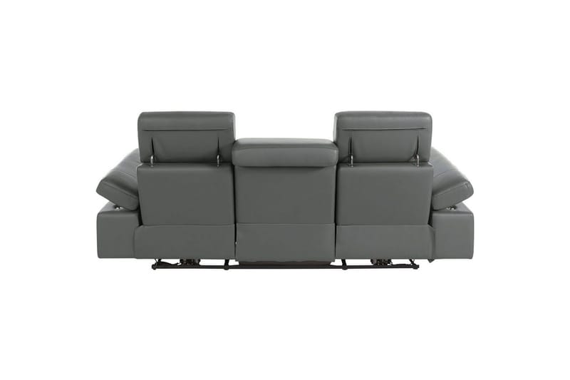 3-sitssoffa Rayland Grå, Läder/PU, Elektrisk vilstol - Grå, Läder/PU, Elektrisk vilstol - Möbler - Soffa - Biosoffa & reclinersoffa