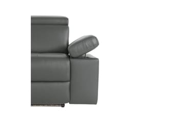 3-sitssoffa Rayland Grå, Läder/PU, Elektrisk vilstol - Grå, Läder/PU, Elektrisk vilstol - Möbler - Soffa - Biosoffa & reclinersoffa