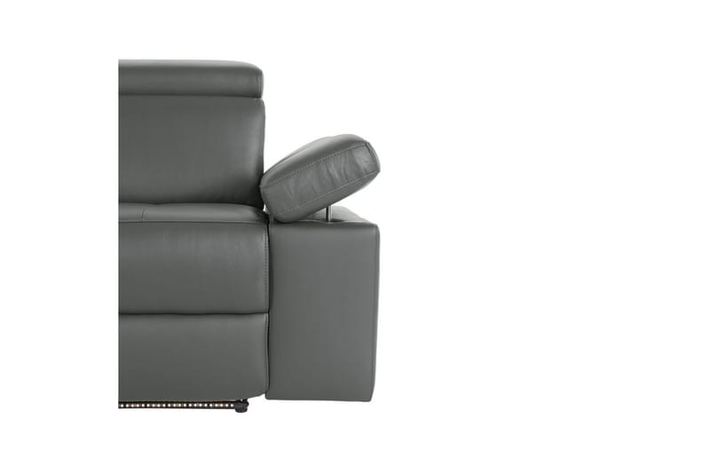 3-sitssoffa Rayland Grå, Läder/PU, Elektrisk vilstol - Grå, Läder/PU, Elektrisk vilstol - Möbler - Soffa - Biosoffa & reclinersoffa