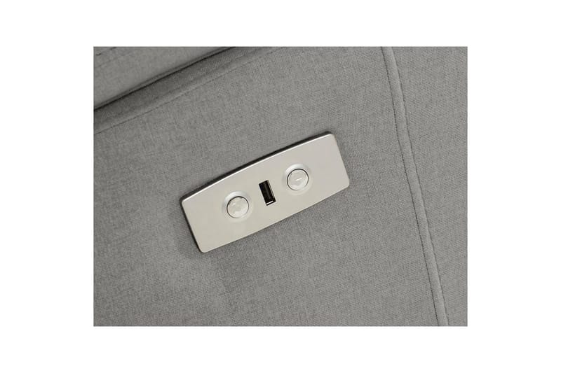 3-sitssoffa Rayland Grå, Sunday tyg, Elektrisk vilstol - Grå, Sunday tyg, Elektrisk vilstol - Möbler - Soffa - Biosoffa & reclinersoffa