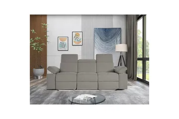 3-sitssoffa Rayland Grå, Sunday tyg, Elektrisk vilstol - Grå, Sunday tyg, Elektrisk vilstol - Möbler - Soffa - Biosoffa & reclinersoffa