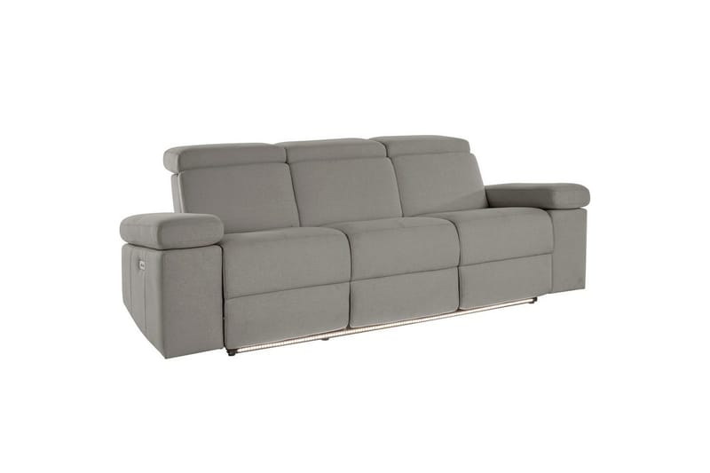 3-sitssoffa Rayland Grå, Sunday tyg, Elektrisk vilstol - Grå, Sunday tyg, Elektrisk vilstol - Möbler - Soffa - Biosoffa & reclinersoffa