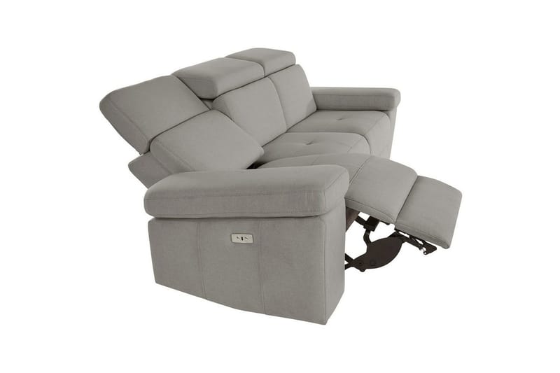 3-sitssoffa Rayland Grå, Sunday tyg, Elektrisk vilstol - Grå, Sunday tyg, Elektrisk vilstol - Möbler - Soffa - Biosoffa & reclinersoffa