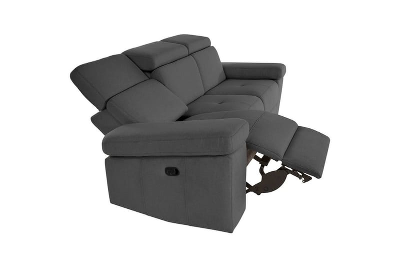 3-sitssoffa Rayland Grå, Sunday tyg, Manuell vilstol - Grå, Sunday tyg, Manuell vilstol - Möbler - Soffa - Biosoffa & reclinersoffa