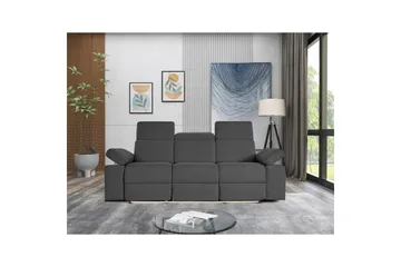 3-sitssoffa Rayland Grå, Sunday tyg, Manuell vilstol - Grå, Sunday tyg, Manuell vilstol - Möbler - Soffa - Biosoffa & reclinersoffa