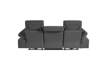 3-sitssoffa Rayland Grå, Sunday tyg, Manuell vilstol - Grå, Sunday tyg, Manuell vilstol - Möbler - Soffa - Biosoffa & reclinersoffa