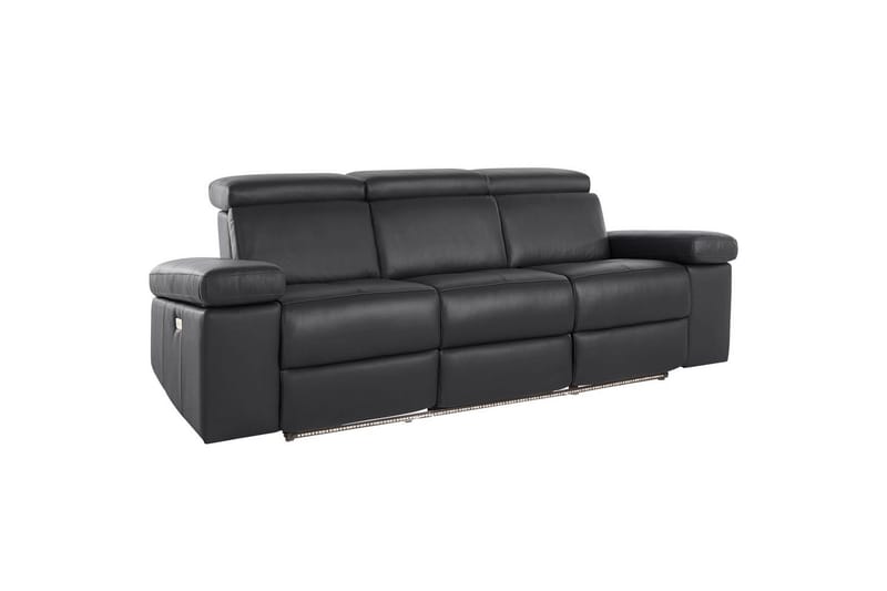 3-sitssoffa Rayland Svart, Läder/PU, Elektrisk vilstol - Svart, Läder/PU, Elektrisk vilstol - Möbler - Soffa - Biosoffa & reclinersoffa