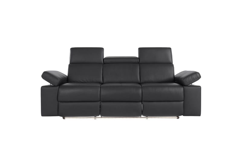 3-sitssoffa Rayland Svart, Läder/PU, Elektrisk vilstol - Svart, Läder/PU, Elektrisk vilstol - Möbler - Soffa - Biosoffa & reclinersoffa