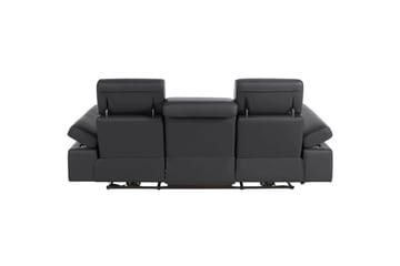 3-sitssoffa Rayland Svart, Läder/PU, Elektrisk vilstol - Svart, Läder/PU, Elektrisk vilstol - Möbler - Soffa - Biosoffa & reclinersoffa